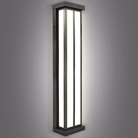 Luxrite Outdoor LED Wall Sconce 24in Outdoor Wall Light Black Aluminum 3CCT 3000K-5000K 26W ETL IP65 LR40318-1PK